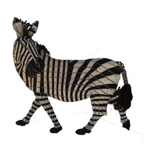 Wire and Beaded Zebra