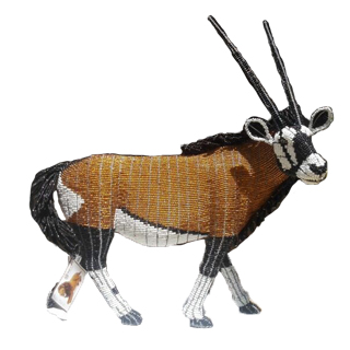 wire and beaded-gemsbok-animal